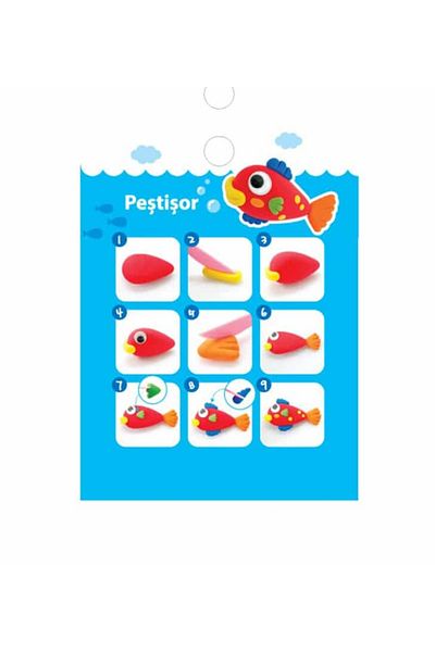 Amos iClay MiniClay Amos plasticine, Fish model, 30 g, 4 colors/box