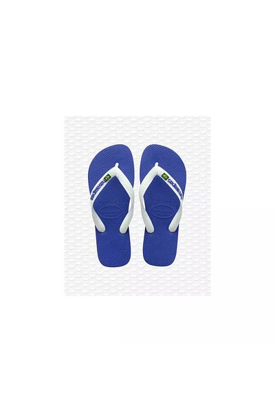 Havaianas BRASIL LOGO KIDS SLIPPERS Blue Unisex Children's Slippers100528713