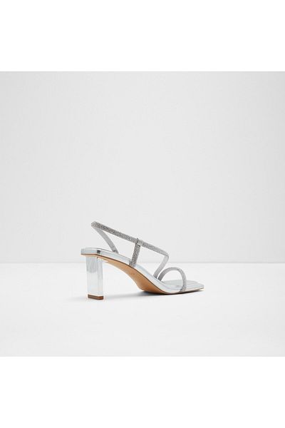 Aldo Castlegate - Sandale cu toc pentru femei argintii