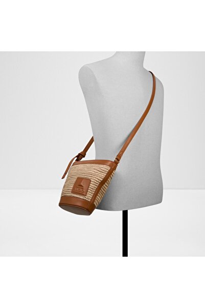 Aldo Rialton - Women's Faux Leather Natural Top Zipper Small Size Crossbody Bag