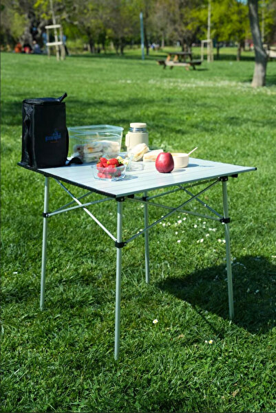Panipal Outdoor Alüminyum, Katlanabilir Kamp ve Piknik Masası, Omuz Askılı Taşıma Çantasıyla XL