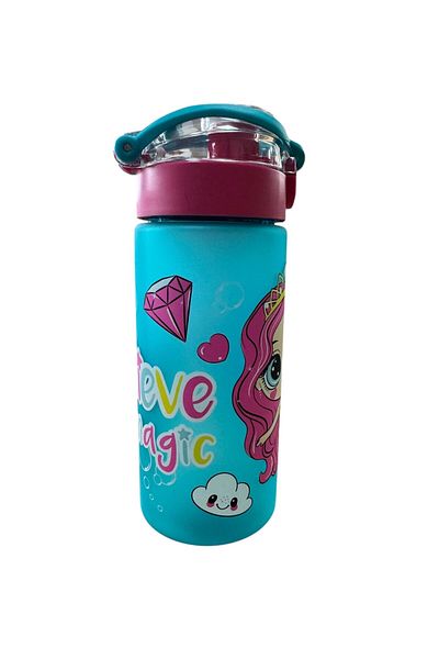 Polin Soft Touch Tritan Patterned Children's Water Bottle 500ml (Comfortable Drinking Without Straw)