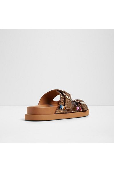 Aldo Bohochic - Women's Faux Leather Light Brown Flat Anatomical Slippers