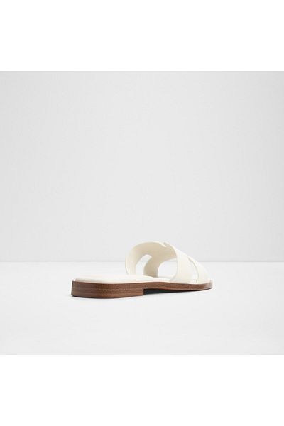 Aldo Itsandal - Women's Genuine Leather White Flat Slippers