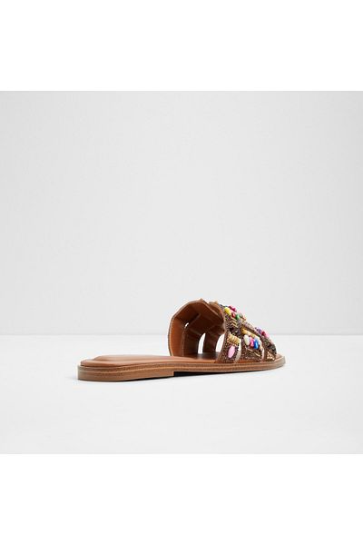 Aldo Eleny - Women's Textile Light Brown Flat Slippers