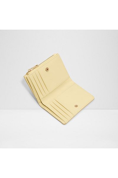 Aldo Pinsley - Women's Faux Leather Yellow Top Zipper Wallet