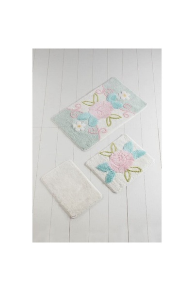 Chilai Home Covorase de baie set 3, 60x100cm - 50x60cm - 40x60cm Anti-bacterian