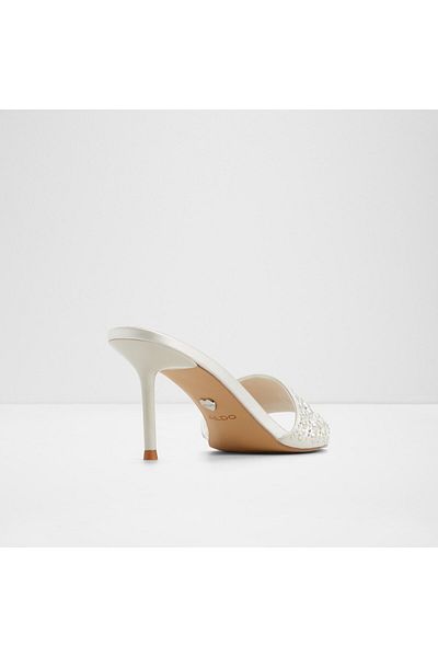 Aldo Eternally - Women's Textile White Thin Heeled Slippers