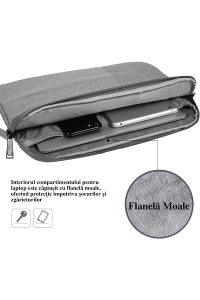 varioshop VarioShop® laptop bag, 13.3 inch, water resistant, 4 pockets, compatible with Apple Mac