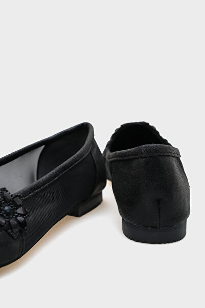 Capone Outfitters Aida Sivri Burunlu Fileli Taşlı Kadın Babet