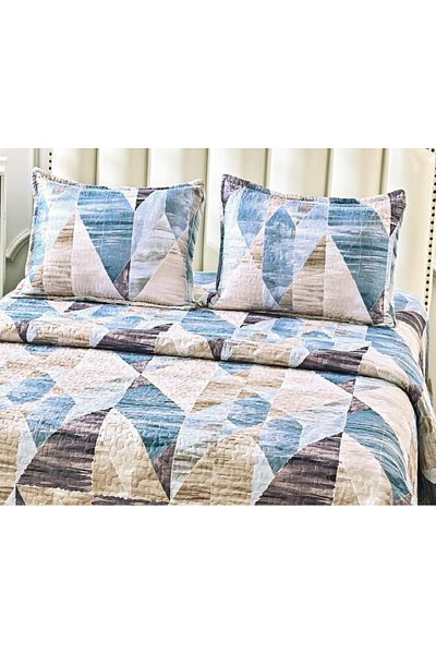 CHIRASO CHIRASO Microfiber Quilted Duvet Set, 3 pieces, Duvet 220x240cm, 2 Pillowcases, with print