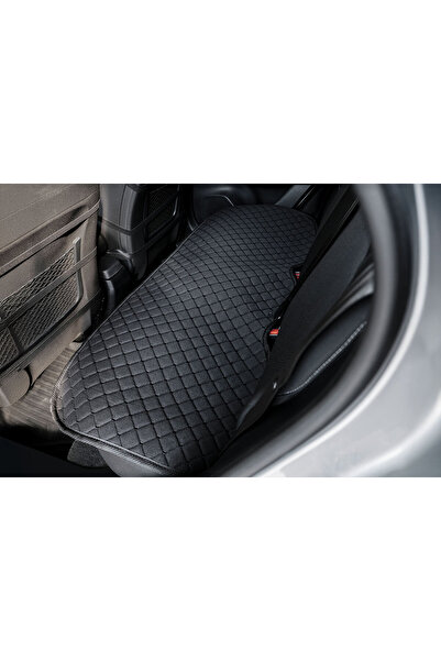 Omsa Universal Quilted Car Seat Cushion with Pocket 3 Piece Seat Black