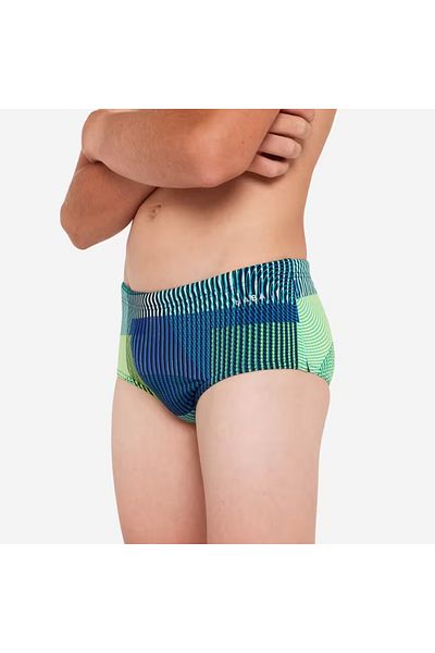 Decathlon Costum de baie pentru copii - Albastru/Verde - 900