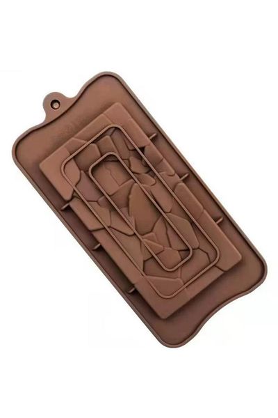 zola Forma silicon ciocolata model abstract, flexibila, -40°C/+230°C, 21x10.5 cm, maro