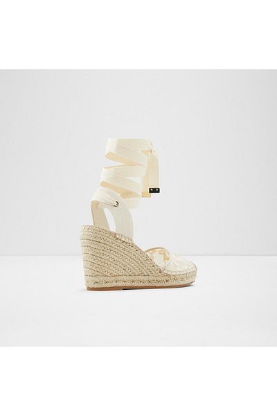 Aldo Efemına - Espadrile Ecru cu toc pană