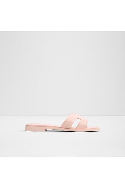 Aldo Itsandal - Women's Genuine Leather Light Pink Flat Slippers