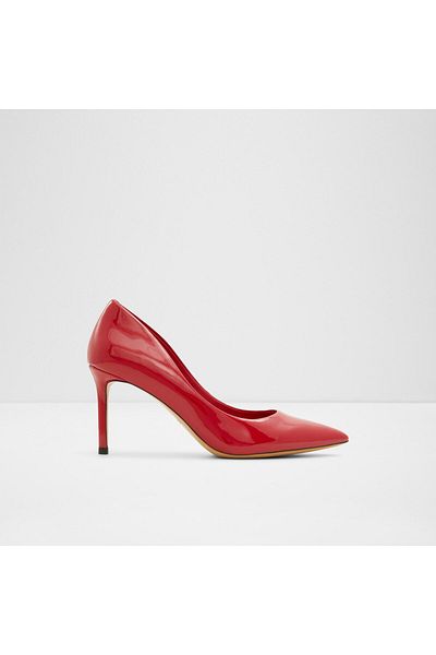 Aldo Stessymid - Women's Faux Leather Red Thin Heel Laceless Heeled Shoes