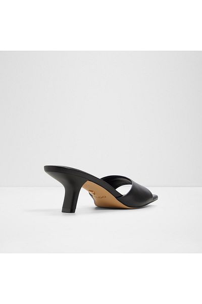 Aldo ENCHANTING - Papuci de damă din piele artificială neagră cu toc subțire fără șireturi