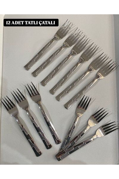 Doğuş Mutfak Dessert Fork 12 Li 1.5 ml Stainless Steel