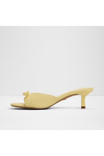 Aldo BELEROSE - Kadın Suni Deri Açık Sarı İnce Topuklu Terlik