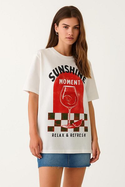 HAKKE Two Thread Sunshine Printed T-Shirt
