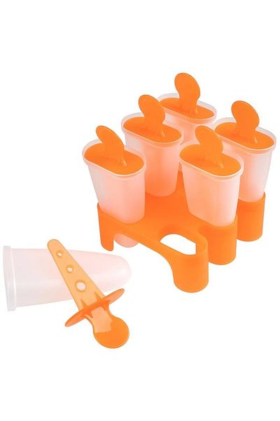zola Set 6 forme inghetata, 11x11.5x13 cm, portocaliu