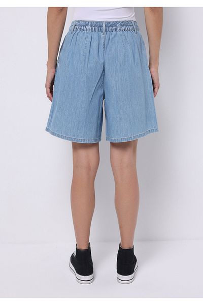 Colin's Pantaloni scurți de damă, drepti, cu talie înaltă, gri