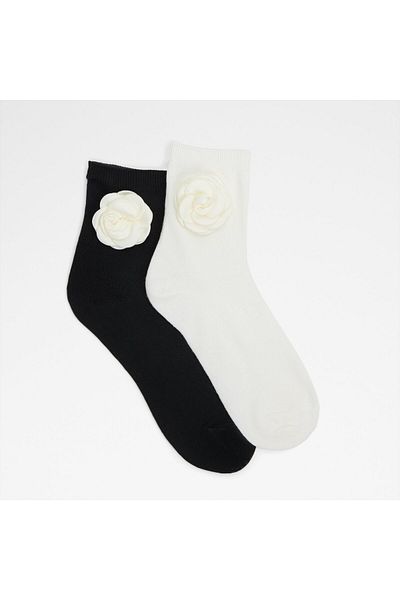 Aldo ROSETTESOCKS - Дамски черно-бели плетени чорапи
