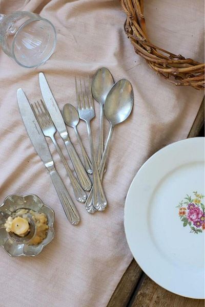 MSWISHŞEYMAÇETİN Solingen Girl's Tower Silver 42 Piece Cutlery Set