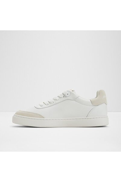 Aldo Clubsport - Women's Genuine Leather White Multi Flat Lace-Up Rubber Sole Shoes