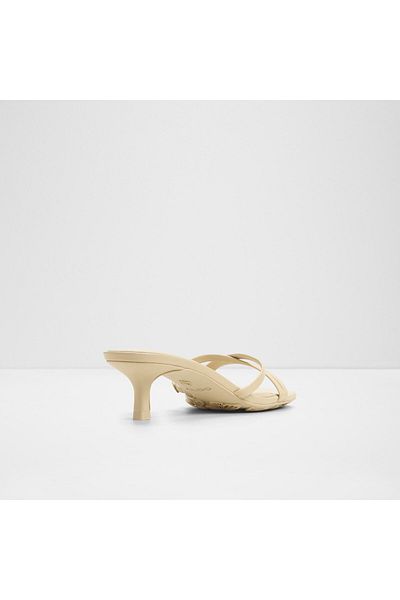 Aldo Sofiana - Women's Genuine Leather Cream Small Heeled Slippers
