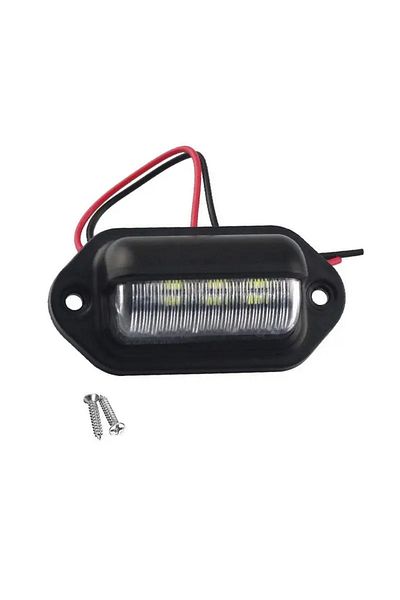 Choice 1pc Black 2pcs 6 Led Car License Number Plate Light For Suv Truck Trailer Van Tag Step Lamp White Bu