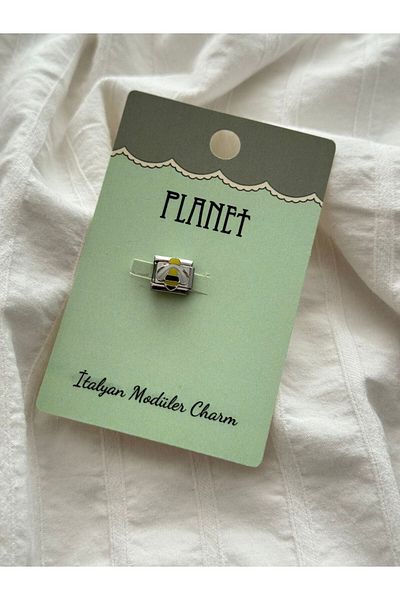 Planet Butik Italian Charm with Bee Card