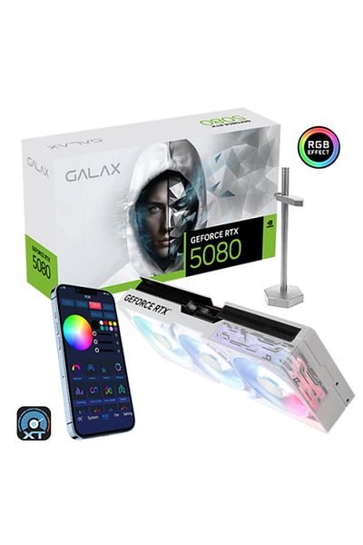 GALAX Geforce Rtx 5080 1-Click Oc White 16Gb Gddr7 256 Bit Dlss 4 Graphics Card (58Nzn6Mdbcwh)