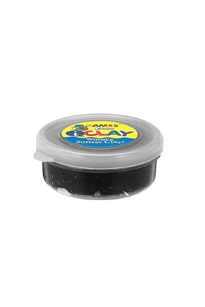 Amos Plastilina iClay Amos, 18g/cutie, negru