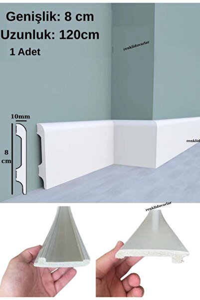 Renkli Duvarlar 8cmx120cm Munut PVC Süpürgelik Suya Neme Dayanıklı PVC Parke Seramik Salon Mutfak Süpürgeliği