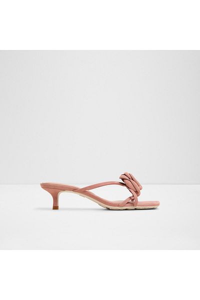 Aldo Sofiane - Women's Genuine Leather Pink Tiny Heeled Slippers