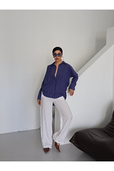 Fashionbox Смугаста сорочка з зручним кроєм