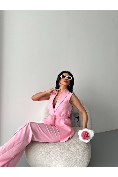 ZF BUTİK Belted Vest and Trousers Suit