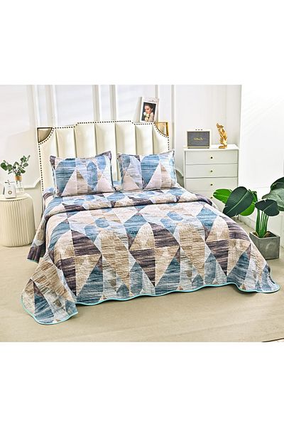 CHIRASO CHIRASO Microfiber Quilted Duvet Set, 3 pieces, Duvet 220x240cm, 2 Pillowcases, with print