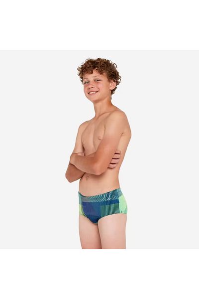 Decathlon Costum de baie pentru copii - Albastru/Verde - 900