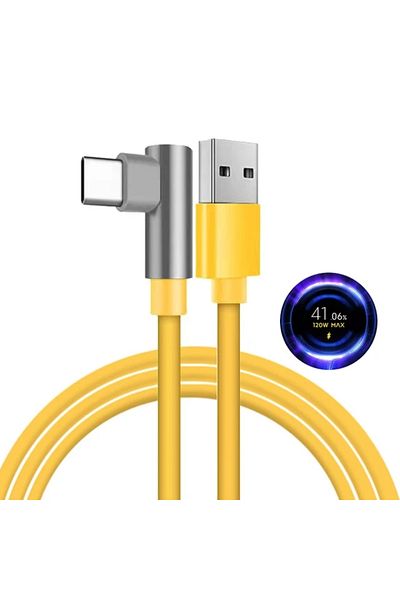 Choice 1.8m Yellow 120W Fast Charger For Xiaomi 14 13 12 11 Pro Ultra Lite USB A To Type C Quick Charging P