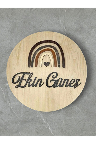 My Kids Room Gökkuşağı Desenli Isimli Pano Kişiye Özel Bebekler Için Isimlik