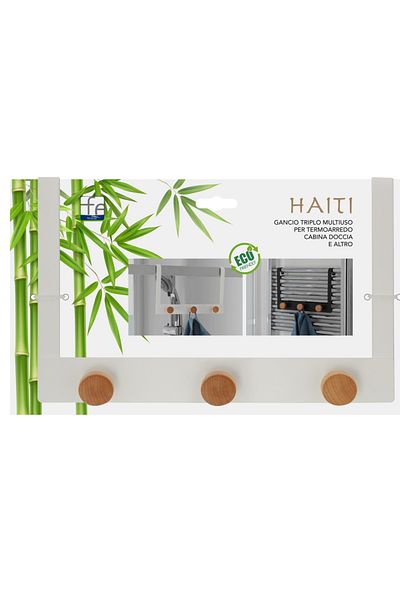 Feridras Suport triplu pentru calorifer, Feridras Haiti, 20cm, alb
