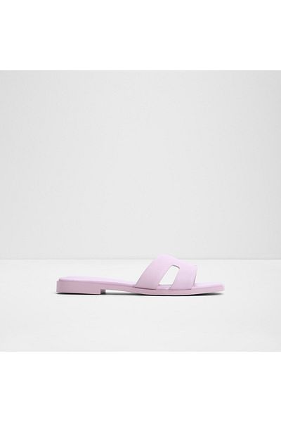Aldo Itsandal - Women's Genuine Leather Light Purple Flat Slippers