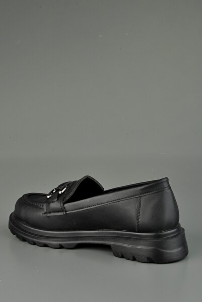 KONFOR Lovinia Loafer Ortopedik Siyah Kadın Ayakkabısı