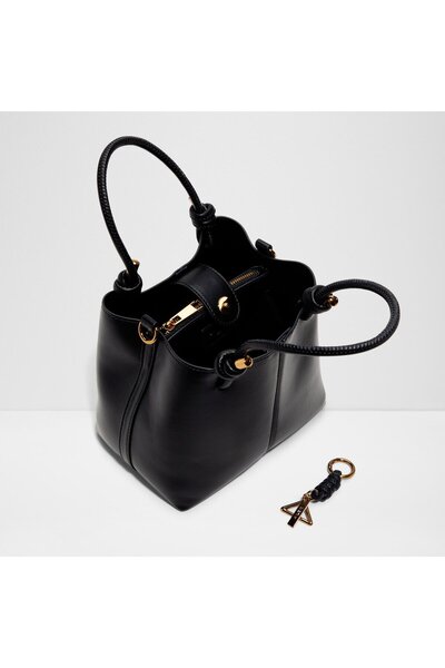 Aldo Evielily - Women's Faux Leather Black Magnetic Closure Small Size Purse