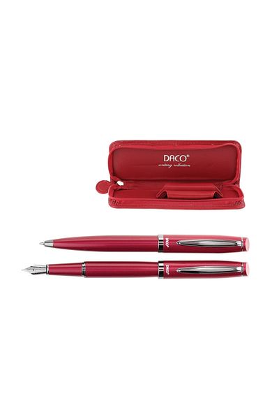 daço DACO SE274R ballpoint pen and fountain pen set, Red