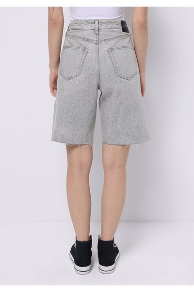 Colin's Pantaloni scurți de damă, drepti, cu talie înaltă, gri