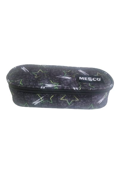 Mesco Mesco tubular pencil case, Stars, Grey, 22x10x6 cm